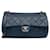 Blue Chanel Medium Aged Calfskin Duo Color Flap Crossbody Bag Leather  ref.1413073