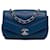 Blue Chanel Mini Caviar Chevron Data Center Envelope Flap Bag Leather  ref.1413108