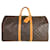 Keepall marron à monogramme Louis Vuitton 55 Sac de voyage Cuir  ref.1413135