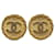 Gold Chanel Gold Plated CC Clip on Earrings Golden Gold-plated  ref.1413157