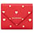 Red Balenciaga Leather Papier Hearts Compact Wallet  ref.1413180