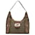 Fendi Marrone Zucchino Canvas Dolce Hobo Marrone chiaro Vitello simile a un vitello Panno  ref.1413466