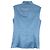 Hugo Boss Blusa sin mangas Boss de algodón azul Azul claro - vista 2