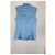 Hugo Boss Blusa sin mangas Boss de algodón azul Azul claro - vista 4