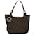 FENDI Zucca Canvas Tote Bag Black Brown Auth bs14857  ref.1413568