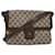 GUCCI GG Supreme Bolso de hombro Cuero PVC Beige Auth 76670  ref.1413576