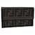 FENDI Zucca Canvas Wallet Black Brown Auth 76700  ref.1413585