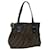 FENDI Zucca Canvas Tote Bag Black Brown Auth 76722 Leather  ref.1413653