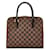 Bolso de mano Louis Vuitton Damier Triana N51155 de cuero PVC marrón en muy buen estado Castaño Plástico  ref.1413827