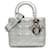 Dior prata pequena pele de cordeiro Cannage My Lady Dior Lucky Badges Couro  ref.1413892