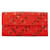 Bottega Veneta Intrecciato Leather Long Wallet in Great Condition Red  ref.1414067