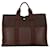 Hermès Hermes Fluto MM Leather Canvas Tote Bag in Very Good Condition Brown Cloth  ref.1414079