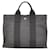 Hermès Hermes Canvas Herline Tote PM Handbag Gray in Very Good Condition Grey Cloth  ref.1414086