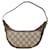 Bolso de mano Gucci Ophidia Mini Half Moon 658551 Beige Marrón de PVC Cuero en Muy Buen Estado Plástico  ref.1414116