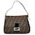 Fendi Canvas Leather Mamma Bucket Shoulder Bag 26325 in Very Good Condition Brown Cloth  ref.1414118