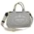 Bolsa de mão PRADA Canapa PM Lona 2Way Gray Auth 75341 Marrom  ref.1414214