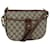 GUCCI GG Supreme Bolsa de Ombro PVC Couro Bege 001 754 6177 4021 auth 76609  ref.1414235