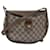 Bolsa de ombro GUCCI GG Supreme Web Sherry Line PVC Couro Bege Auth ep4259  ref.1414268