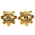 Boucles d'oreilles à clip CC plaquées or Chanel Plaqué or Doré  ref.1414420