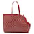 Red Goyard Goyardine Chien-Gris Pet Carrier Travel Bag Cuir Rouge  ref.1414422