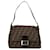 Bolso de hombro Mamma Forever de lona marrón Fendi Zucca Castaño Cuero  ref.1414457