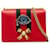 Bolso de hombro rojo con peonía y tribanda de Gucci Roja Cuero  ref.1414485