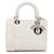 Borsa a tracolla Lady D-Lite Dior Cannage media bianca Bianco Tela  ref.1414487