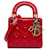 Dior Mini Charol Rojo Cannage Lady Dior Roja Cuero  ref.1415273