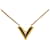 Collar en V esencial chapado en oro de Louis Vuitton Dorado Metal  ref.1415289