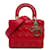 Dior Red Small Agnello Cannage Lucky Badges My Lady Dior Rosso Pelle  ref.1415311