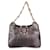 Bolso de hombro con cadena de bambú de cuero metalizado morado de Gucci Púrpura Metálico  ref.1415585