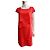 Vestido rojo de capas de crepé Laurèl Roja