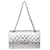 Borsa con patta foderata metallizzata Chanel Argento