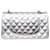Borsa con patta foderata metallizzata Chanel Argento - vista 4