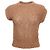 Pull sans manches en grosse maille beige Peserico