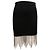 Gonna Burberry nera aderente con frange e strass Taglia US S Nero