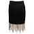 Gonna Burberry nera aderente con frange e strass Taglia US S Nero - vista 3
