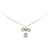 Gold Chanel Gold Plated CC Bow Crystal Pendant Necklace Golden  ref.1415855