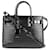 SAINT LAURENT Nano Sac De Jour in pelle di vitello verniciata a coste in nero  ref.1415941