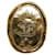 Broche dorada con el logo de Chanel, corona, marca Coco en excelente estado Dorado Metal  ref.1416139