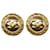 Boucles d'oreilles Chanel Coco en plaqué or en excellent état Métal Doré  ref.1416148