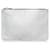 Fendi Leather Clutch Bag 7N0078 in Very Good Condition Silvery  ref.1416175