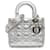 Dior Silver Small Metallic Grained calf leather Cannage Lucky Badges My Lady Dior Silvery Pony-style calfskin  ref.1416315