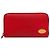 Fendi Red Leather Selleria Zip Around Long Wallet