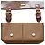 Borsa a tracolla Gianfranco Ferré in tela e pelle vernice marrone - vista 10