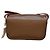 Borsa a tracolla Gianfranco Ferré in tela e pelle vernice marrone - vista 2