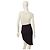 Autre Marque Jupe asymétrique Lanston Black Stretch noire à rayure blanche M - vue 2