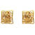 Chanel Vintage Coco Mark Square Earrings Gold Plated in Great Condition Golden Metal  ref.1416445