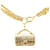 Chanel Matelassé Coco Mark Long Necklace Gold Plated in Very Good Condition Golden Metal  ref.1416447