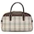 Bolsa tote de lona e couro Burberry com logo Nova Check em muito bom estado Bege  ref.1416466